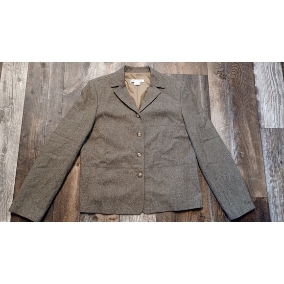 Rafael Jackets & Blazers - Women's Rafael Khaki Tan Wool Blend Blazer Jacket, Size 14